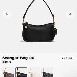 Coach Black Leather Shoulder Bag